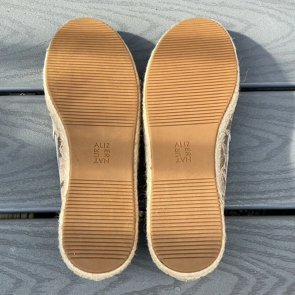 Naturalizer Women Leather Alexa Espadrille Flat - Like New